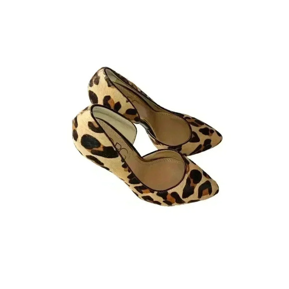 BCBG Women's High Heels Fur Faux US size 5.5B animal print - Picture 1 of 11